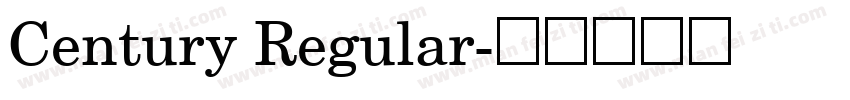 Century Regular字体转换